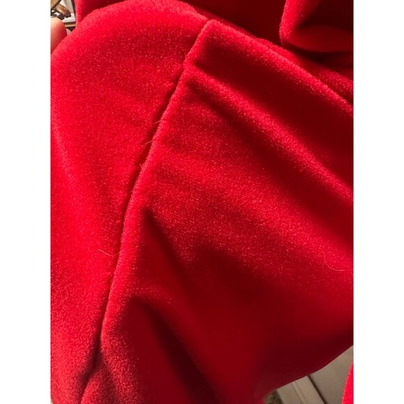 Vintage Vanity Fair Red Velour Nightgown House Coat Long Zip Pockets Large - Picture 6 of 10